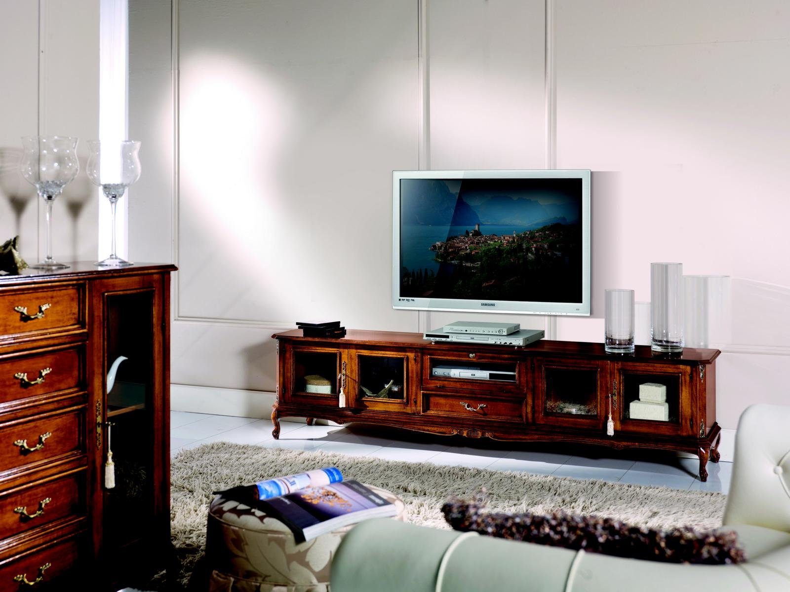 Luxus rtv Holz Wohnzimmer Möbel Schrank Barock Stil JVmoebel tv TV-Schrank Sideboard Italienische