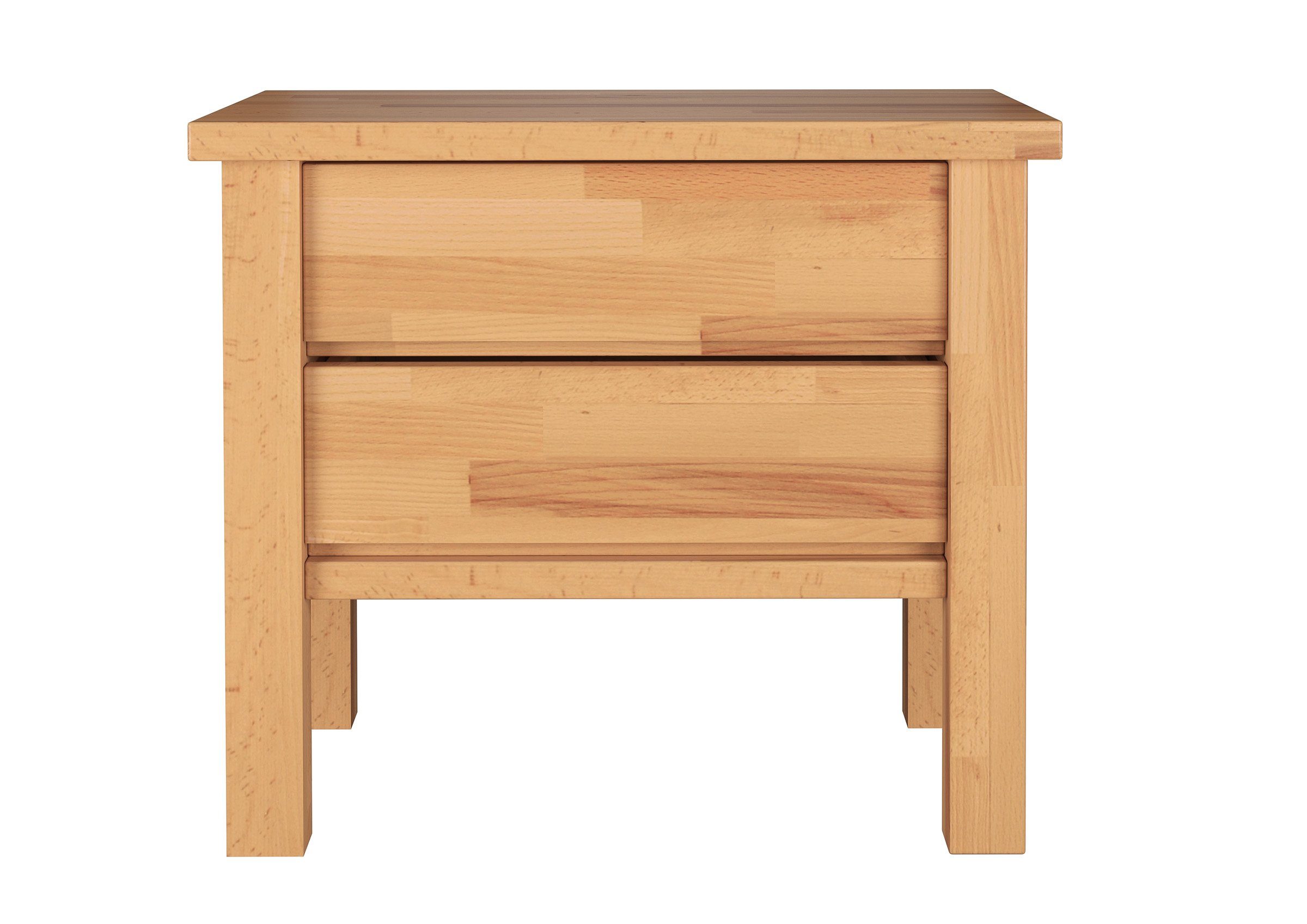 ERST-HOLZ Nachtkommode, Geölte Nachtkonsole Buche Massivholz Nachttisch