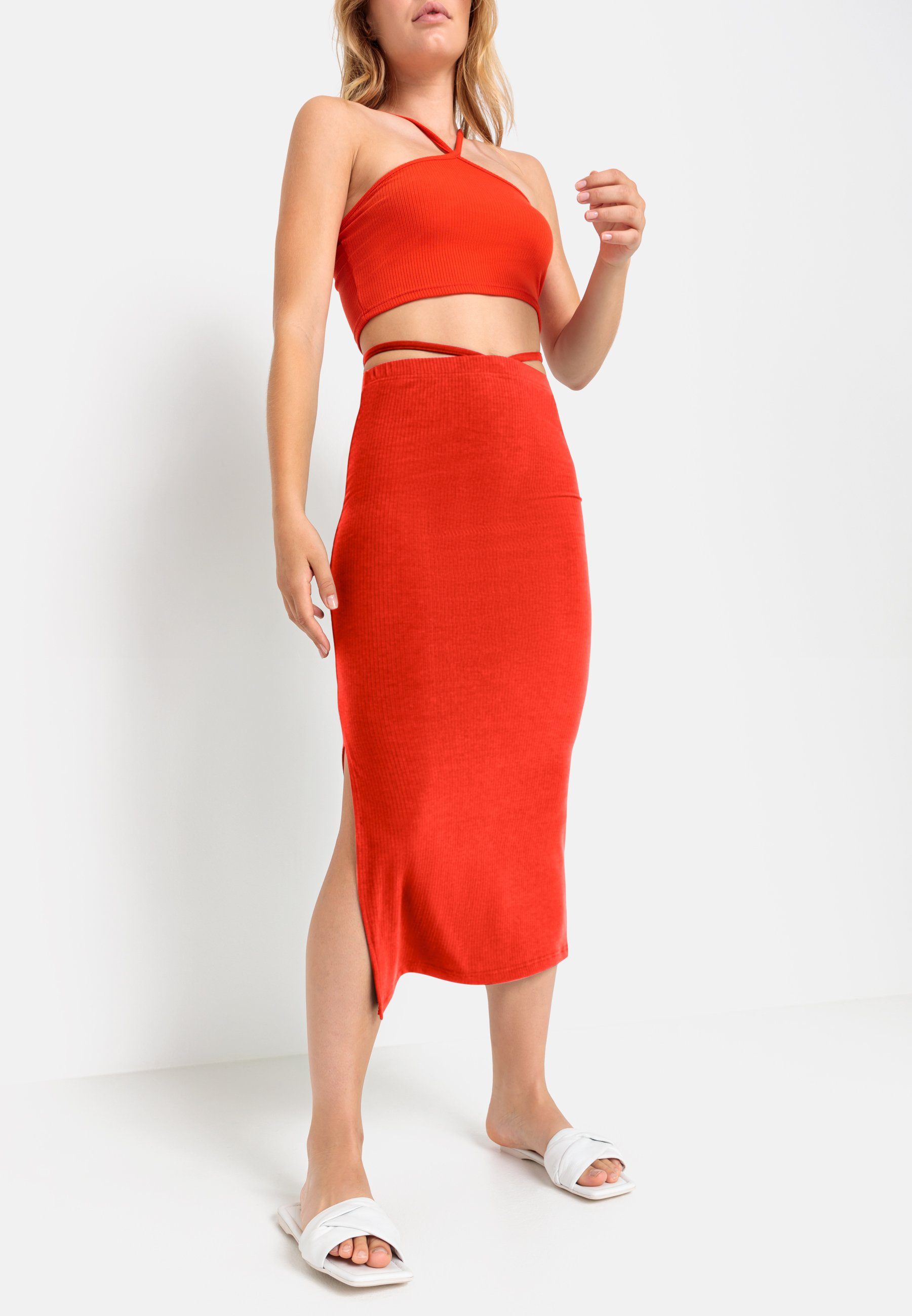 LSCN by LASCANA Midirock aus weicher Rippware
