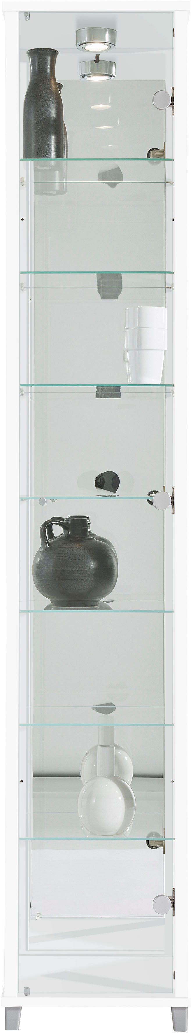 fif möbel Vitrine OPTIMA Standvitrine/Glasvitrine 1x Glastür,perfekt für Sammler,Sammlervitrine