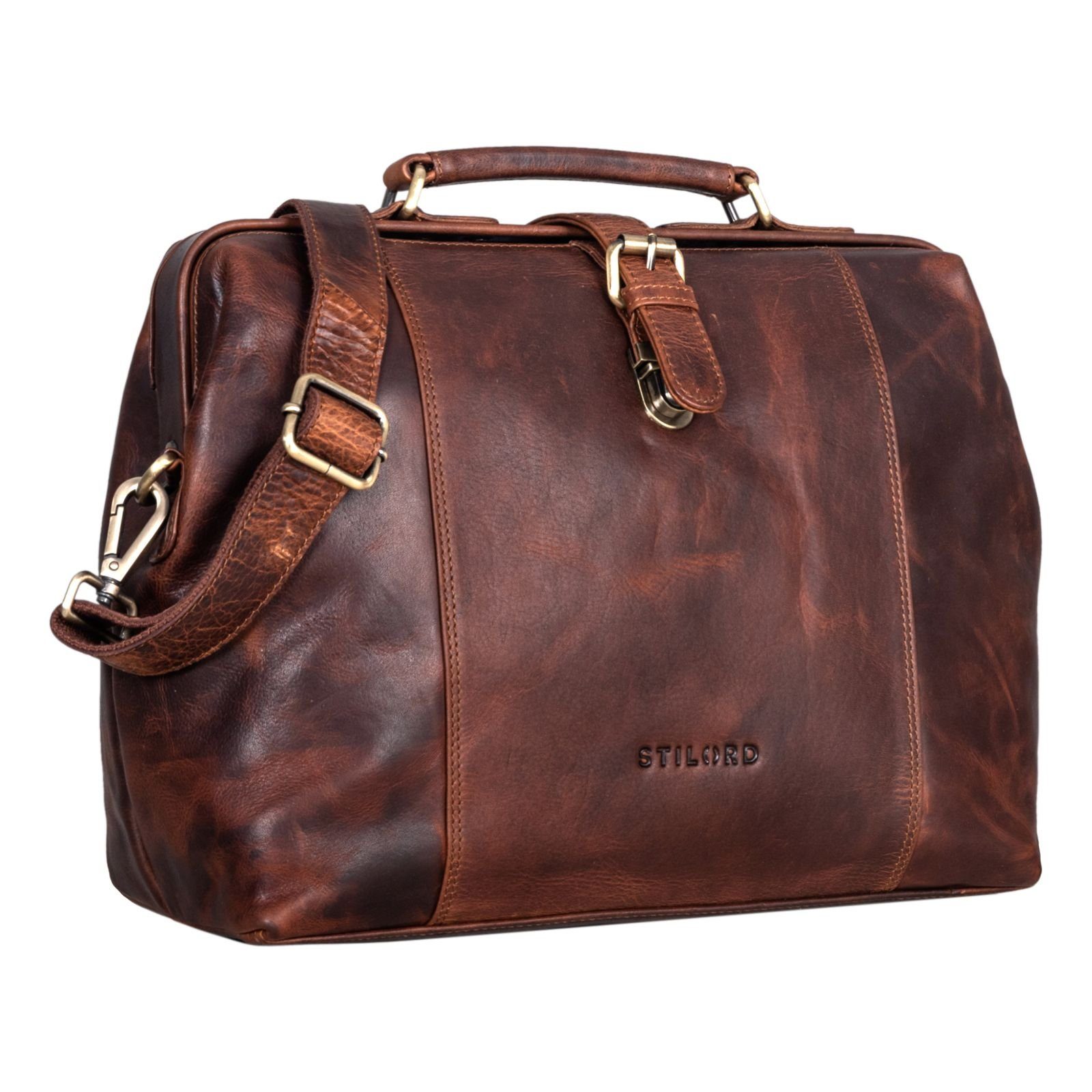STILORD Aktentasche STILORD "Johannes" Vintage Arzttasche Leder