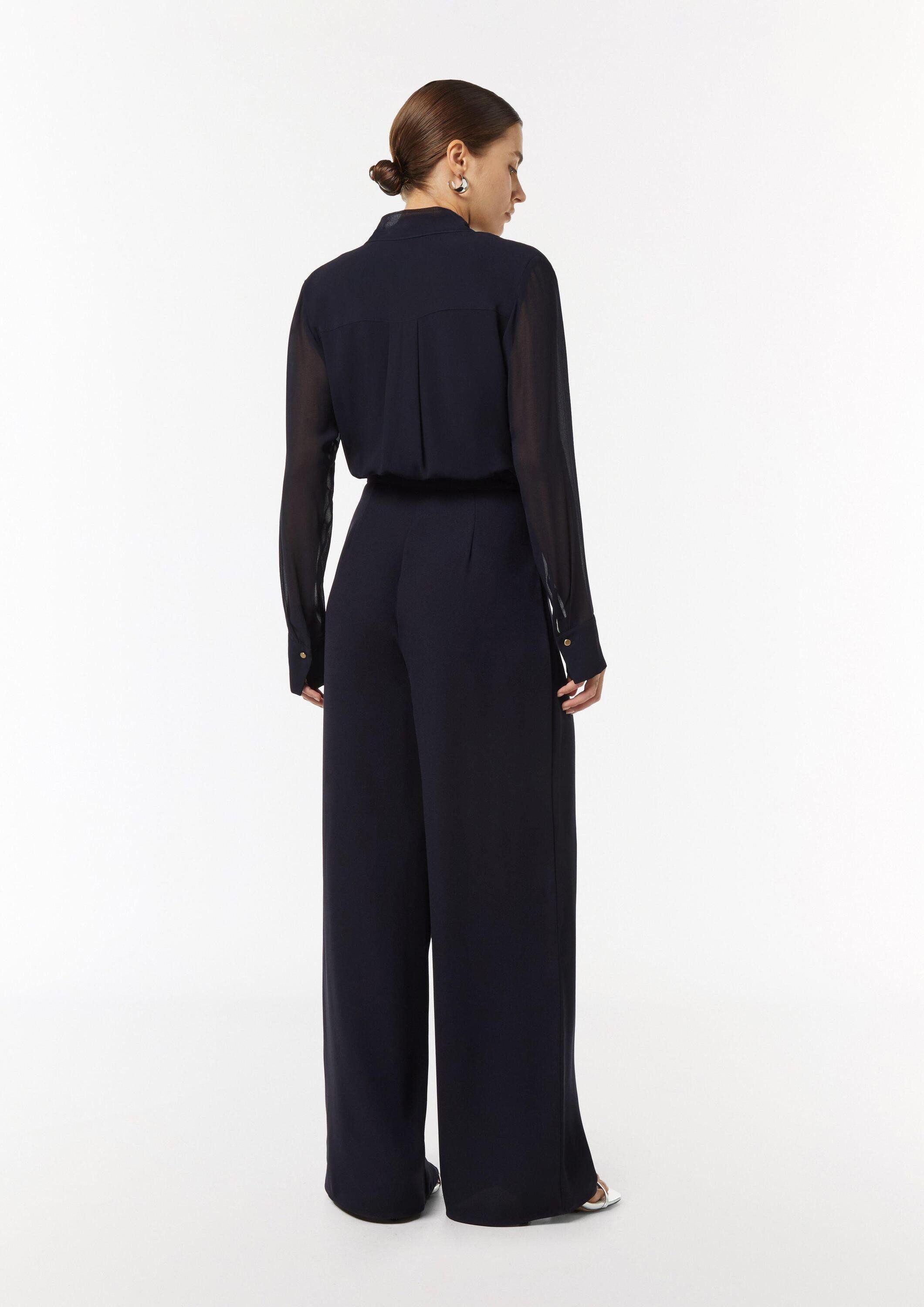 comma Jumpsuit Overall Eleganter Jumpsuit im Fabricmix