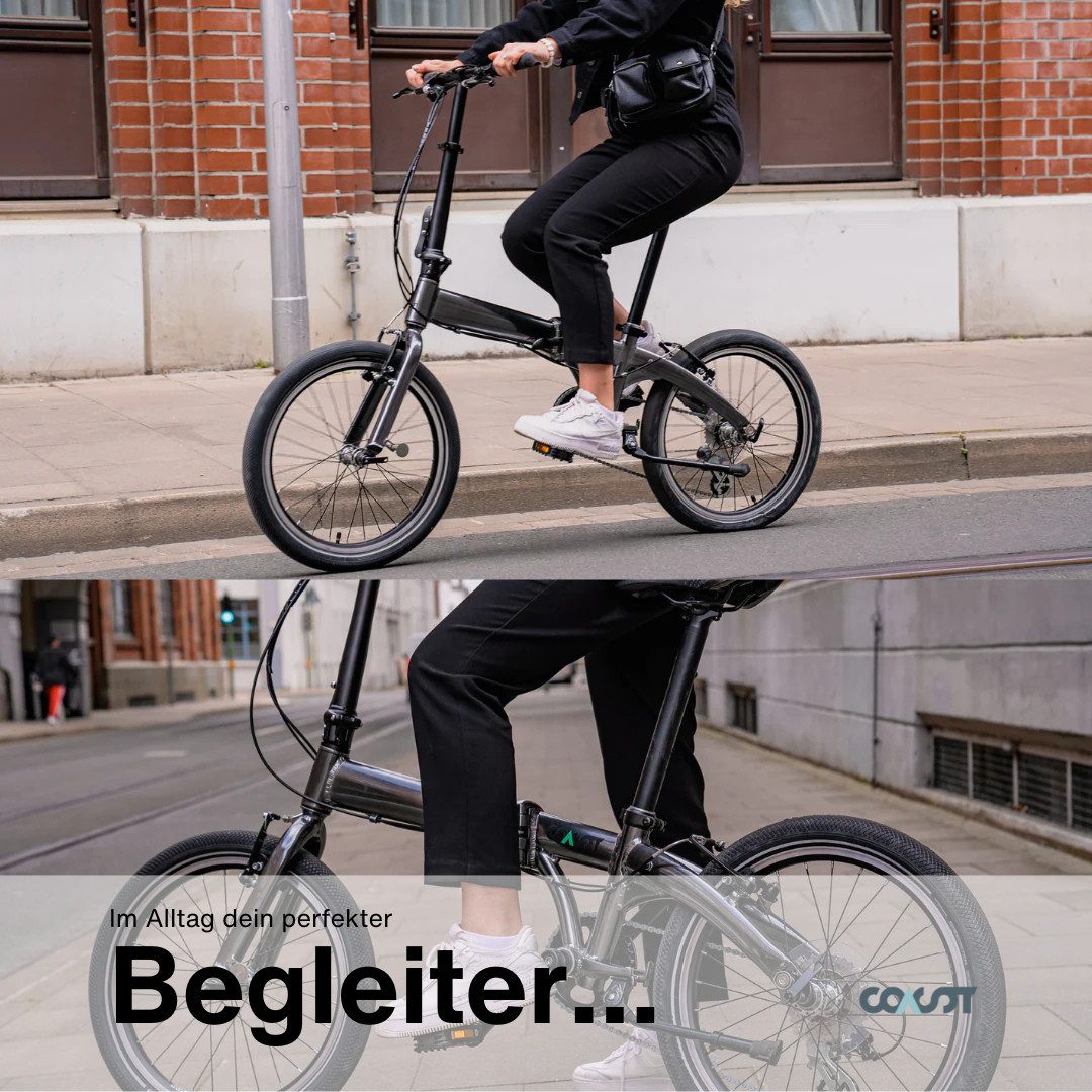 COAST-BIKES Folding Bike HIGHTIDE NO. 01 3S, Folding Bike, 20 inch, 14.1 KG, 3-speed, Lightweight & Compact, 3-speed