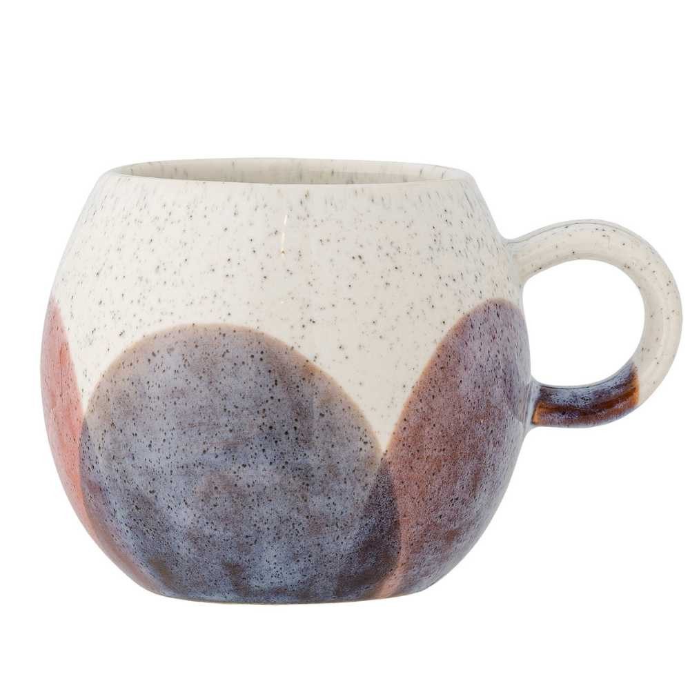 Bloomingville Becher Bloomingville Becher PAULA Kreis Muster Braun mit Henkel