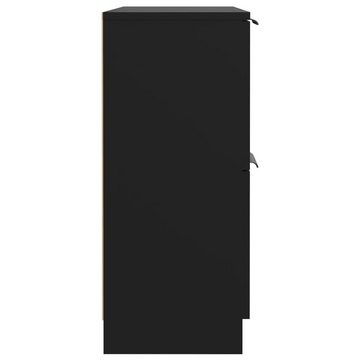 furnicato Sideboard Schwarz 60x30x70 cm Holzwerkstoff