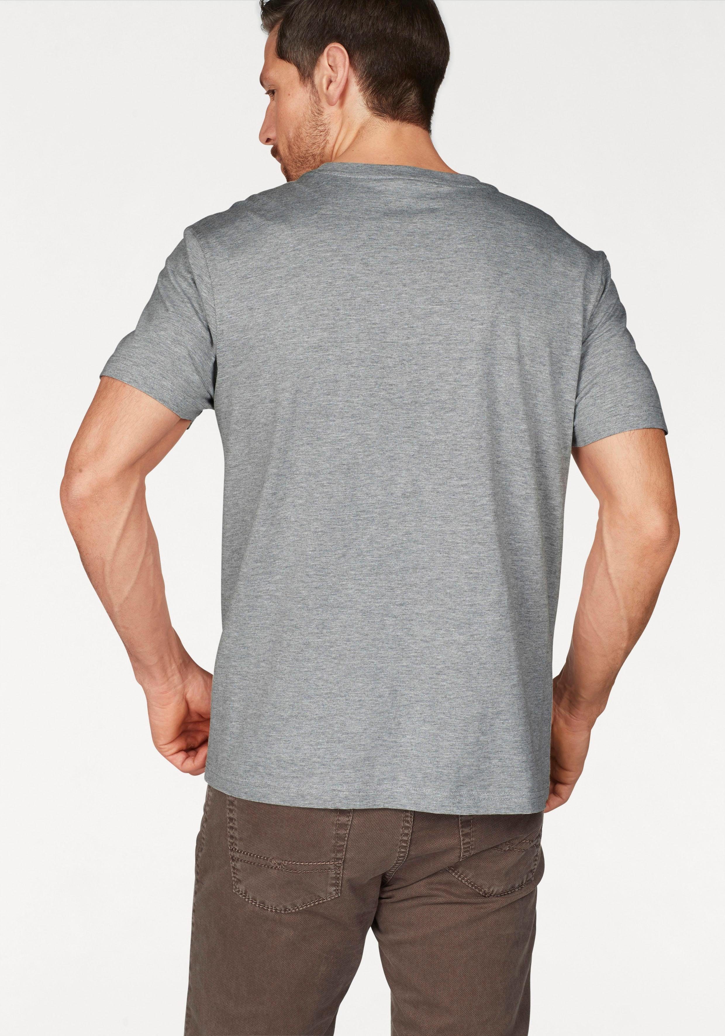 als (Packung, marine, T-shirt grau-meliert T-Shirt perfekt rot, 3-tlg., 3er-Pack) World Man's Unterzieh-