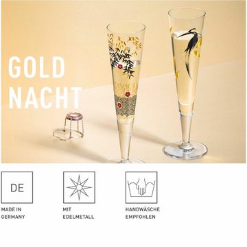 Ritzenhoff Champagnerglas Goldnacht 020, Kristallglas