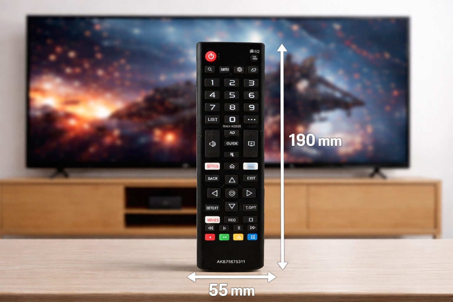 azurano Ersatz für LG AKB75675311, AKB75675325 Universal-Smart-TV-Fernbedienung (Ersetzt auch AKB75095308, AKB75375608, AKB75095303, AKB75675301)