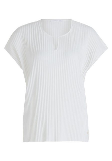 Betty&Co Kurzarmshirt "Betty & Co Kurzarm-Shirt mit Plissee", (1 tlg.), Pli günstig online kaufen