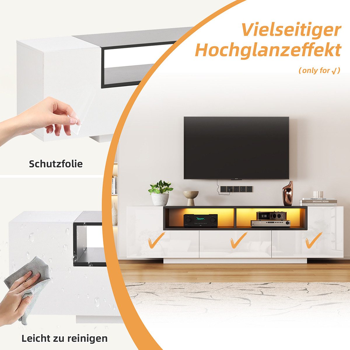 XDeer TV-Schrank TV-Schrank Mit LED-Licht und günstig online kaufen