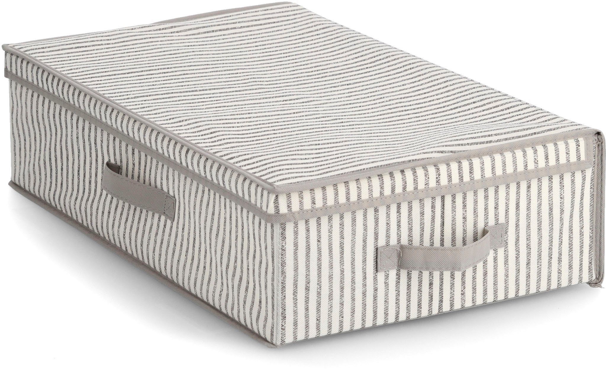 Zeller Present Aufbewahrungsbox Stripes, Vlies, beige, praktische  Aufbewahrungsbox mit Griffen