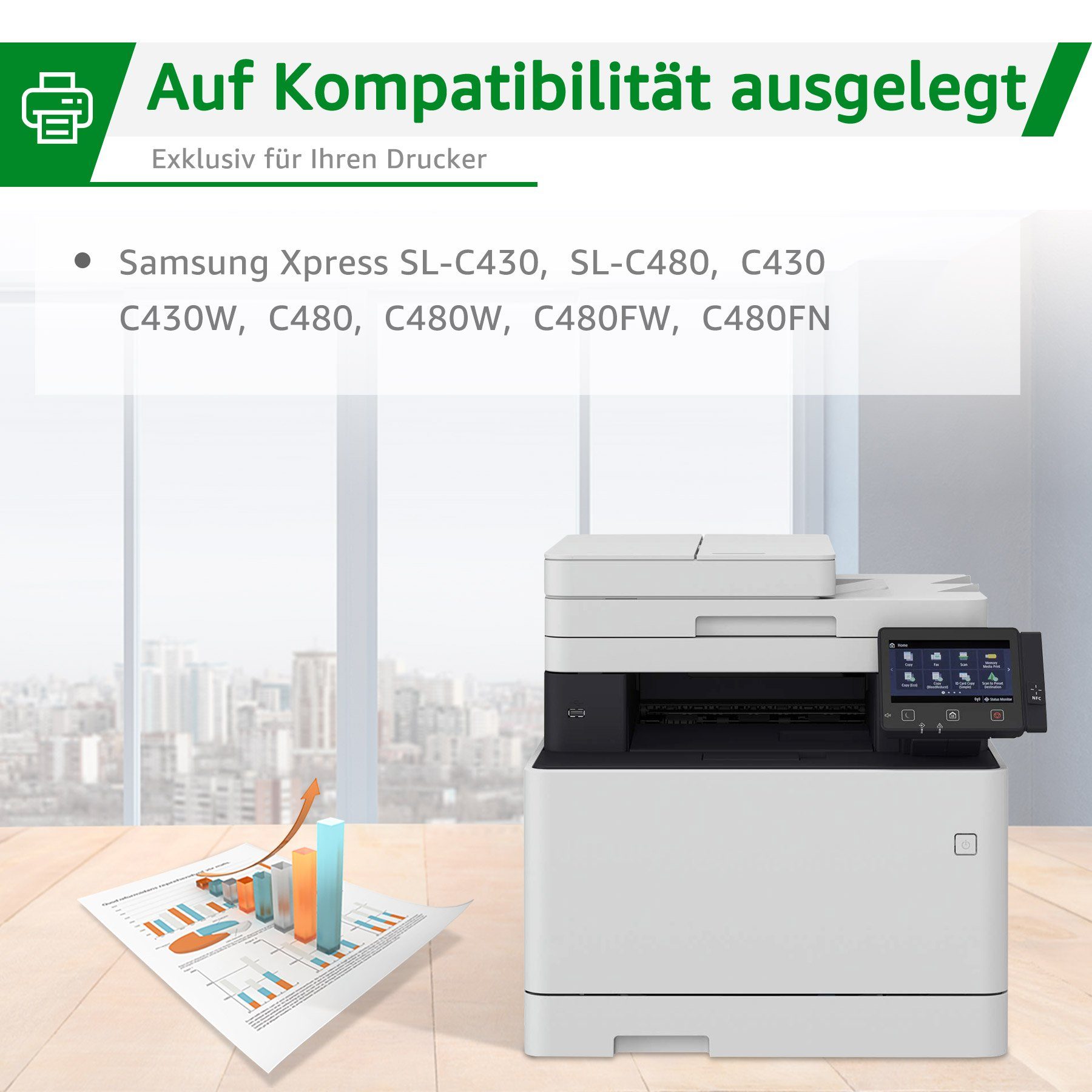 Greensky Tonerkartusche CLT-404S 4-St SL-C433, CLT-P404C für SAMSUNG (4-St) Xpress