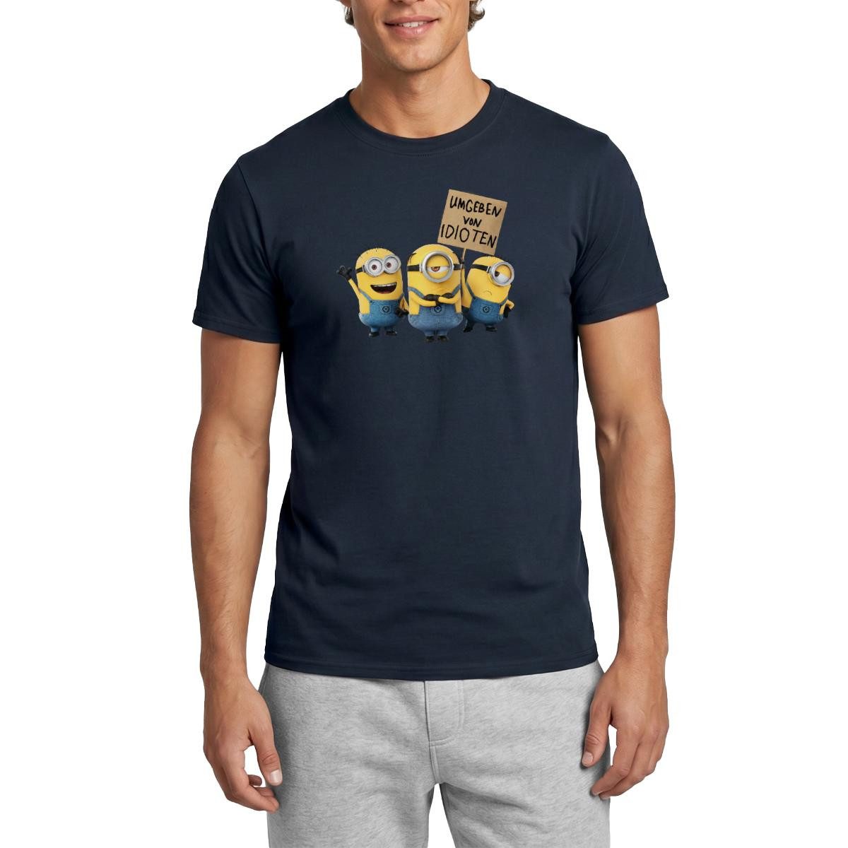 T-Shirt Minions Umgeben Von Idioten Despicable Me Männer T-Shirt