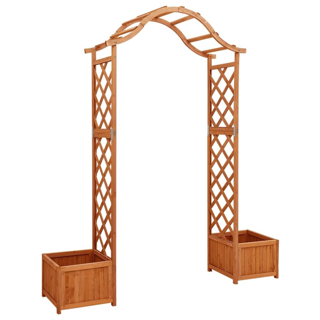 vidaXL Rankgitter NA Garten-Pergola mit Blumenkasten Massivholz Tanne Holz