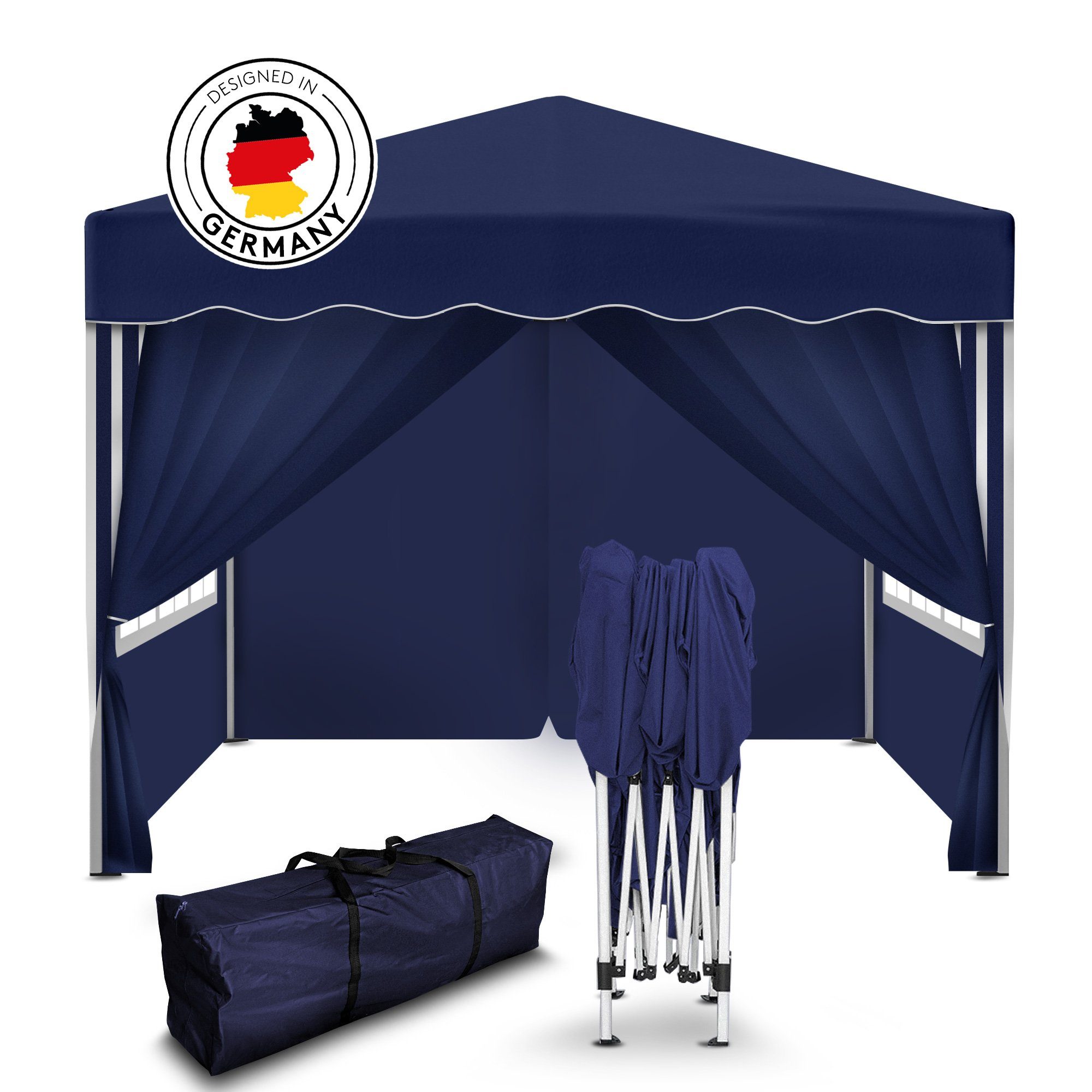 Kronenburg Faltpavillon 3x3 m wasserdicht - Gartenpavillon, Partyzelt stabi günstig online kaufen