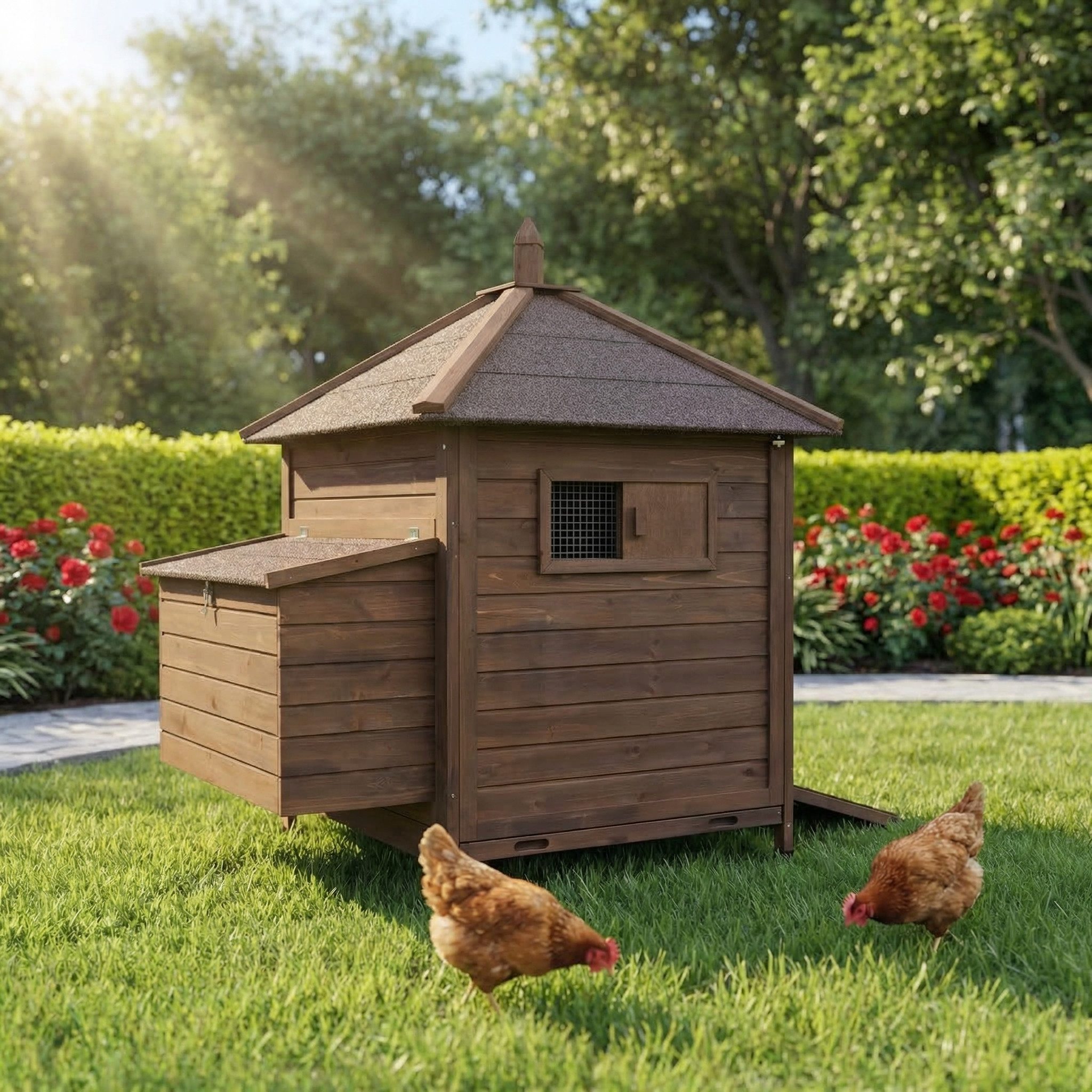 My Animal Hühnerstall Hühnerhaus MH-11 für 3-4 Hühner - Wetterbeständig, Hühnerhaus, Hühner Käfig, Gehege, Nistkasten