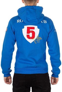 Geographical Norway Kapuzensweatjacke Herren Sweatjacke Gantub (1-tlg) mit diversen Aufnähern und Kapuze