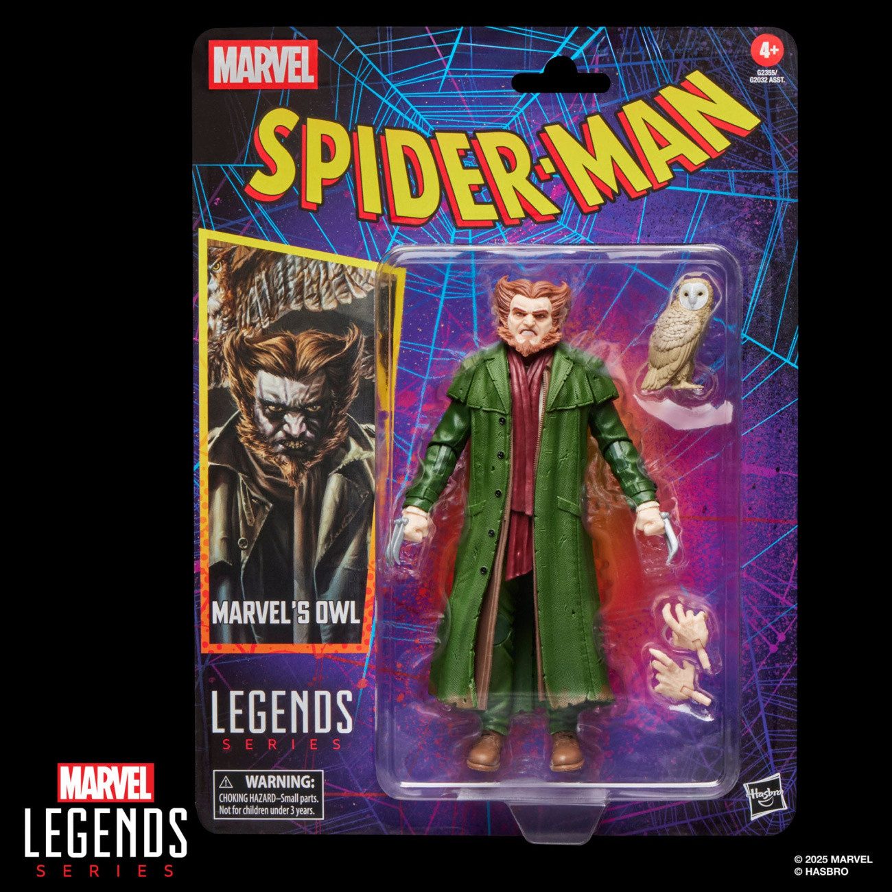 Hasbro Actionfigur Spider-Man Marvel Legends Retro Actionfigur Marvel's Owl 15 cm