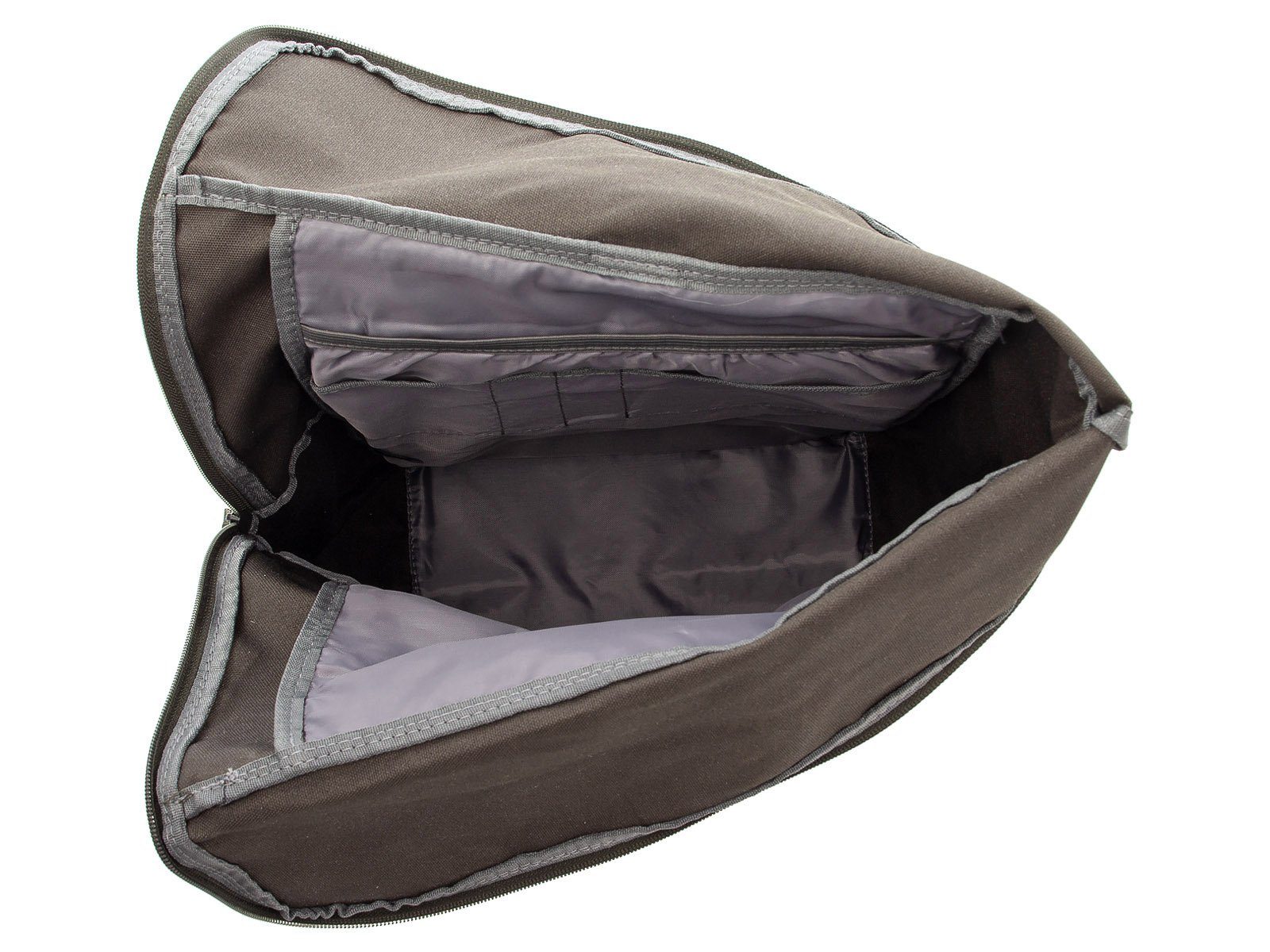 Freizeitrucksack ca.21 Laptopfach, Laptopfach Liter RS77 Franky Franky grün 15" Rollfalte mit Freizeit-Rucksack