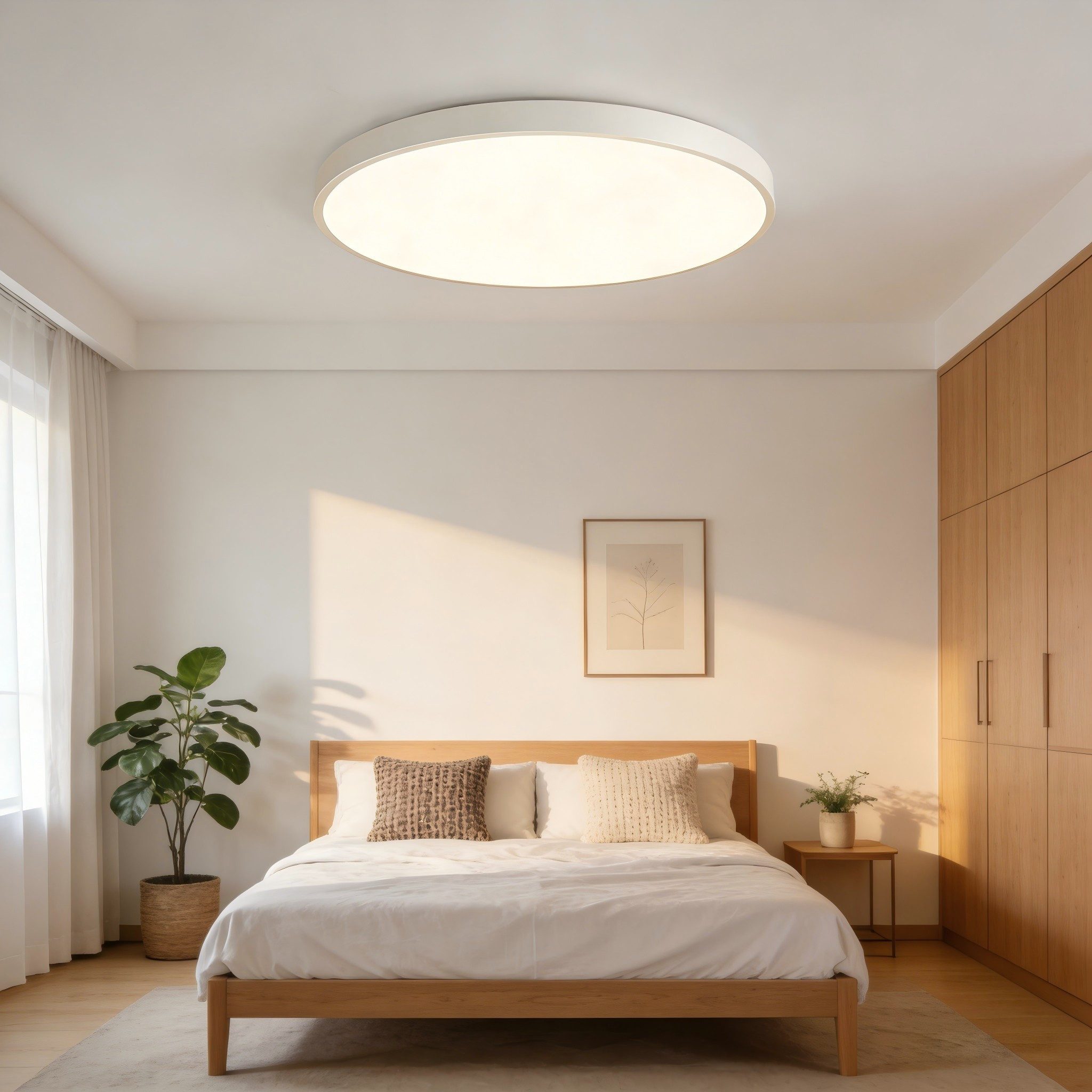 JDONG LED Deckenleuchte 36W Rund Flach Rosa/Grau/Blau Deckenlampe Durchmesser 40cm, 3000LM Kinderzimmerlamp, 3000K Warmweiß Modern Schlicht Lampe Dünn, für Schlafzimmer Flur Küche Wohnzimmer Balkon Keller