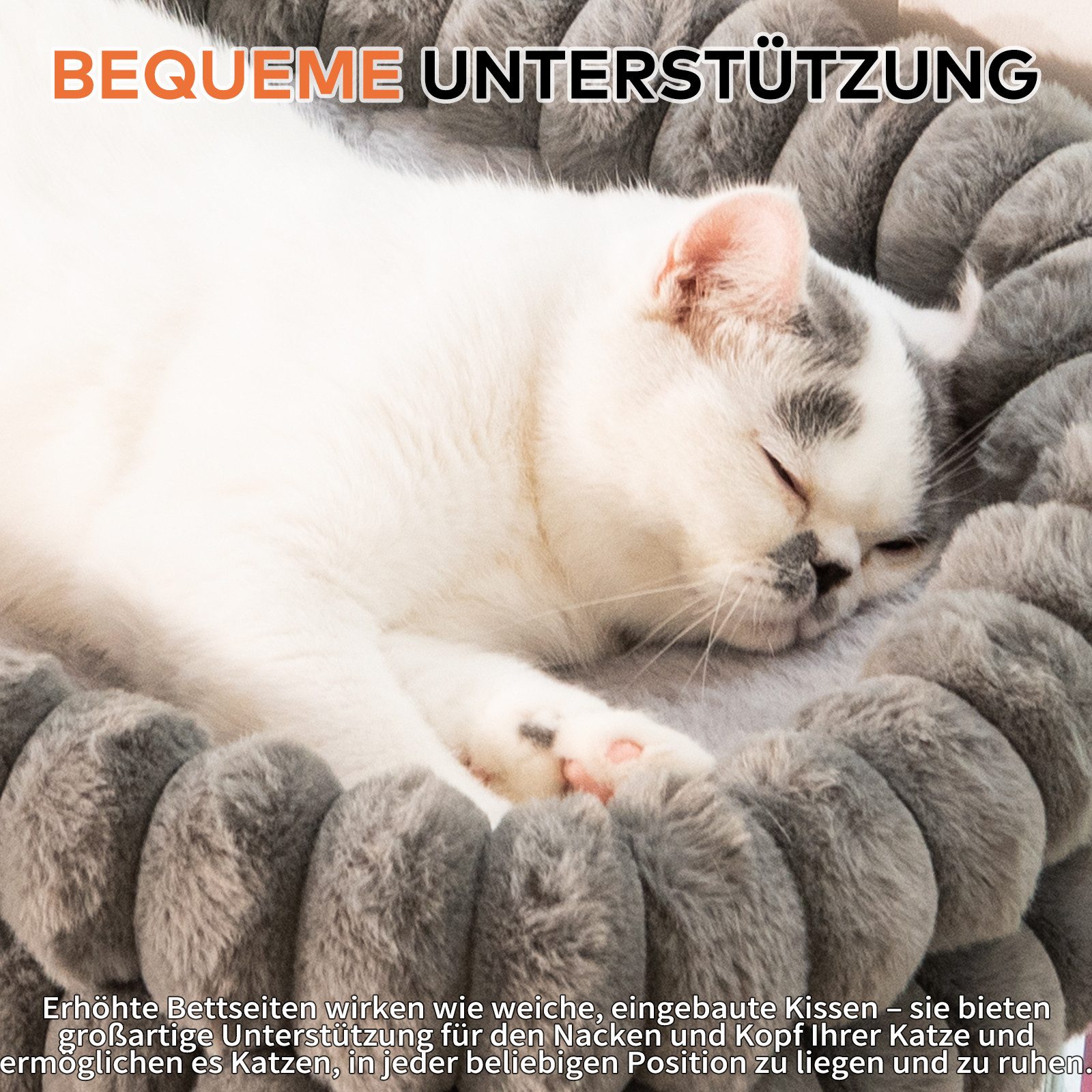 CheerPals Tierbett Fensterliege bis 18kg, faltbare Hängematte, Wendebezug, Polyesterfaser – Bild 4 von 5