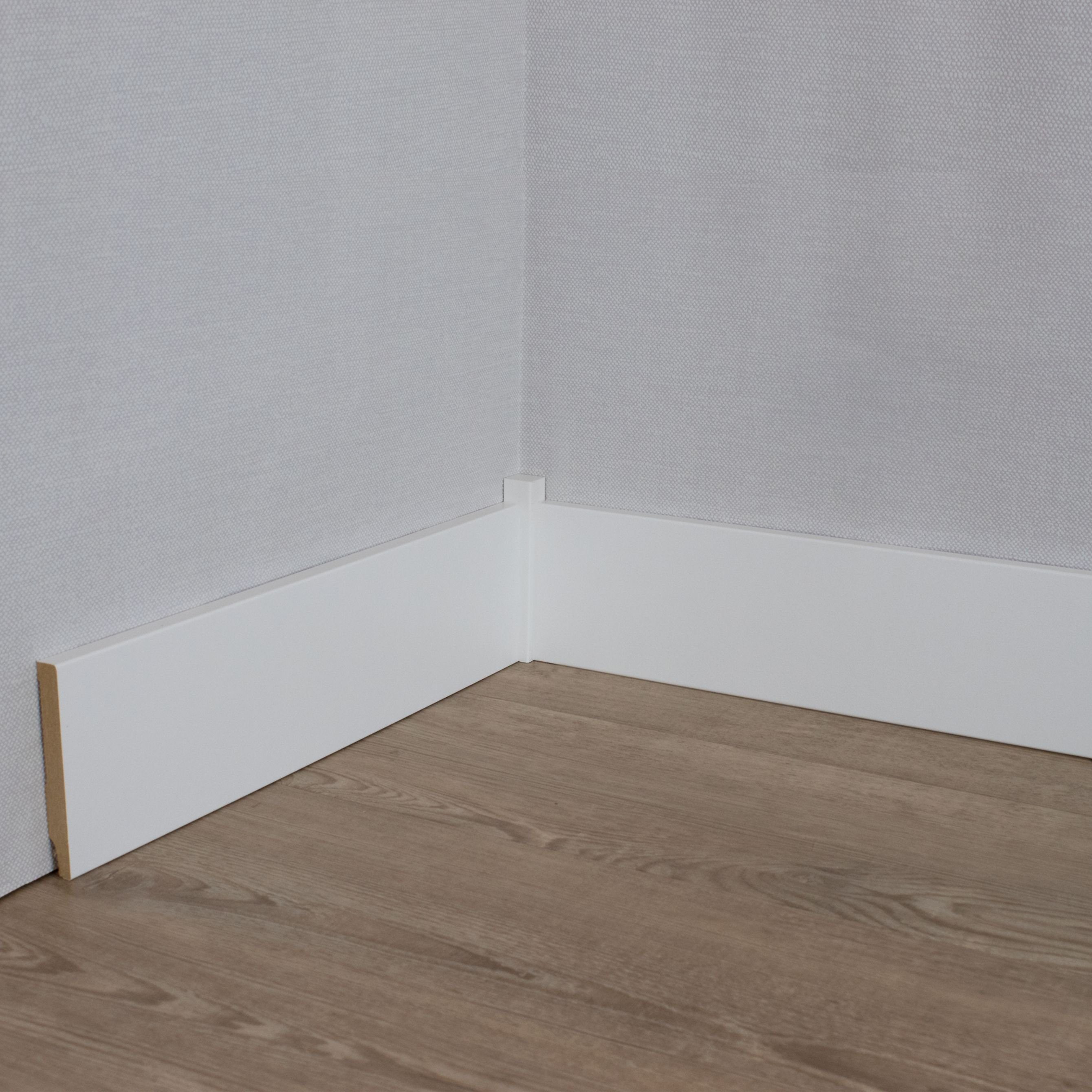 PROVISTON Sockelleisten-Aussenecke 10 x 80 x 400 mm Aussenwinkel MDF-Kern foliert Weiß by PROVISTON, 2-St.