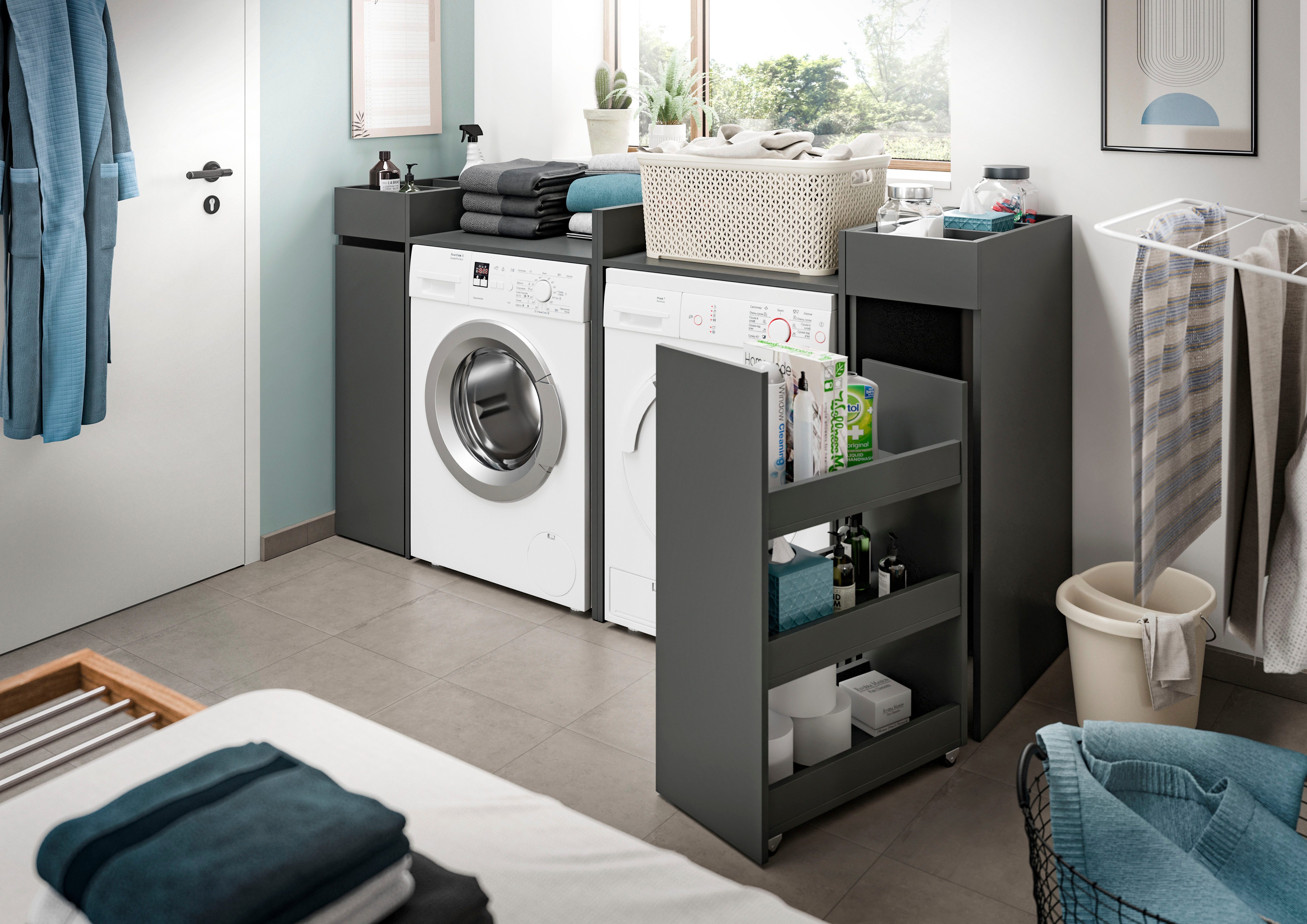 welltime Badmöbel-Set FALAS, TOPSELLER!, 4-teilig, Hauswirtschaftsraum Set, günstig online kaufen