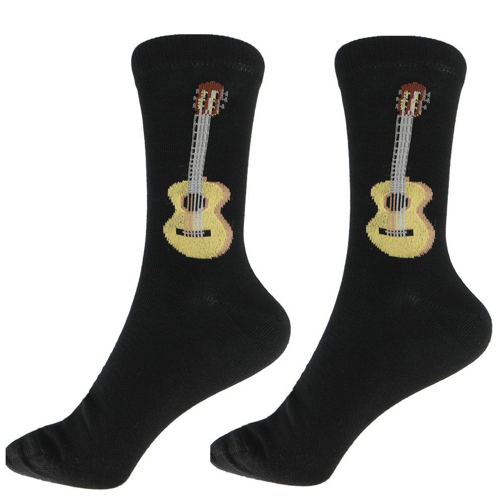 mugesh Freizeitsocken Musik-Socken Gitarre für Musiker | Socken