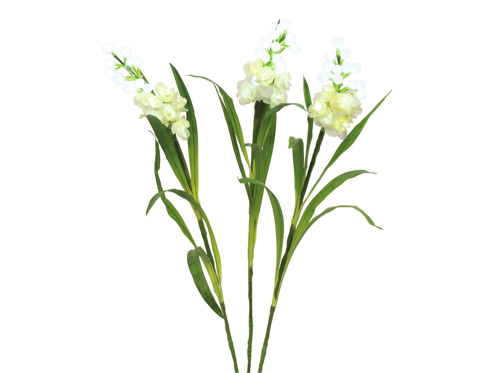 Kunstpflanze EUROPALMS Aronstab, 3er Set mit LEDs, weiß, 85cm