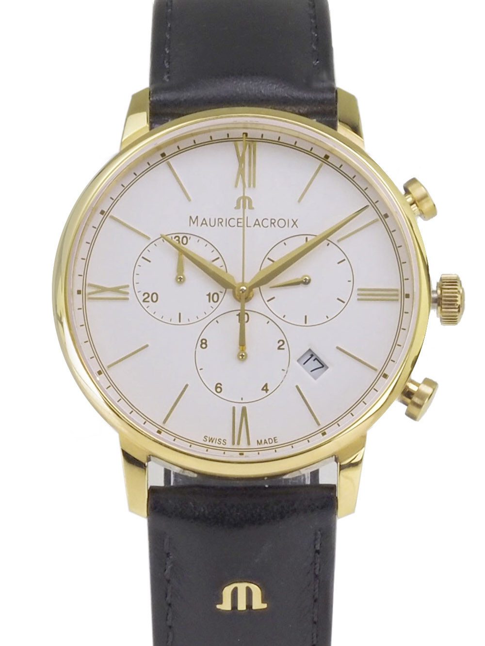 MAURICE LACROIX Chronograph Swiss Made Herren Uhr 40 Ø mm Chronograph Eliros EL1098-PVY01-110-1 Eliros, Saphirglas, schweizer Quarz Kaliber