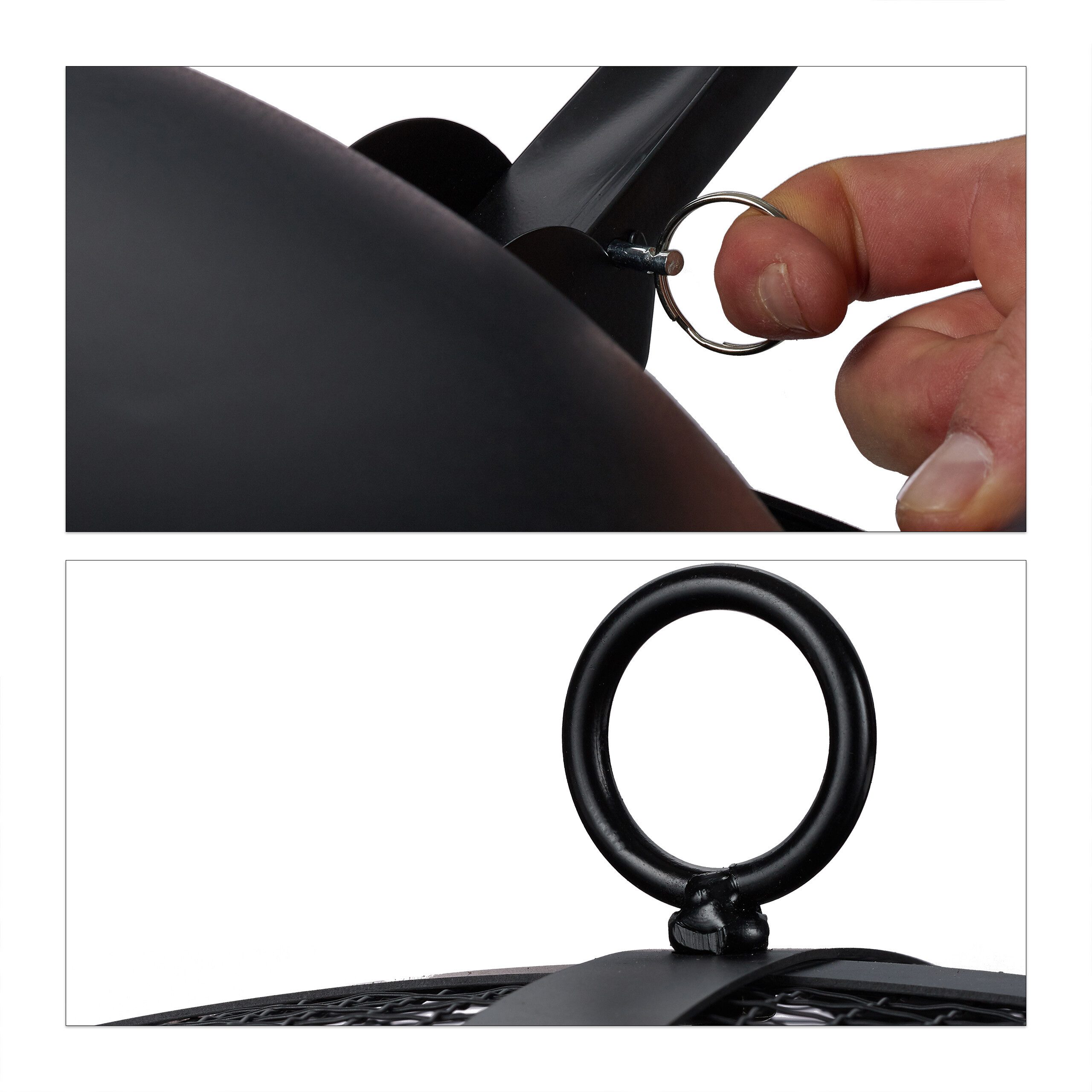 relaxdays Feuerschale XL Feuerschale mit Grillzubehör, ohne Tragetasche