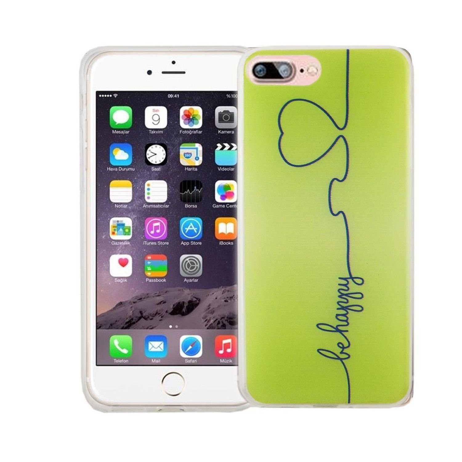 König Design Handyhülle Apple iPhone 8 Plus, Apple iPhone 8 Plus Handyhülle  Bumper Backcover Grün