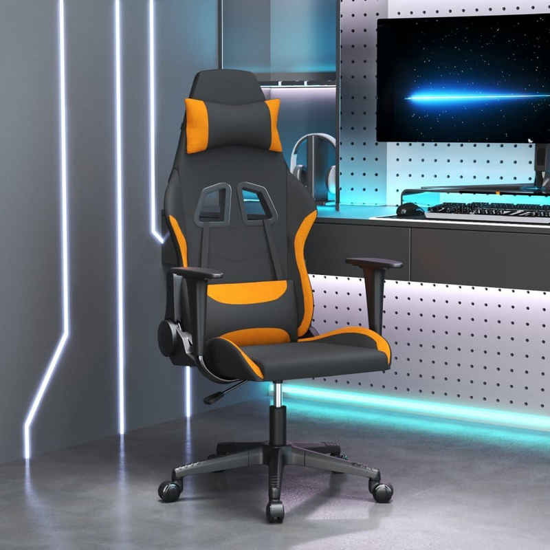 vidaXL Gaming-Stuhl Gaming-Stuhl Schwarz und Orange Stoff (1 St)