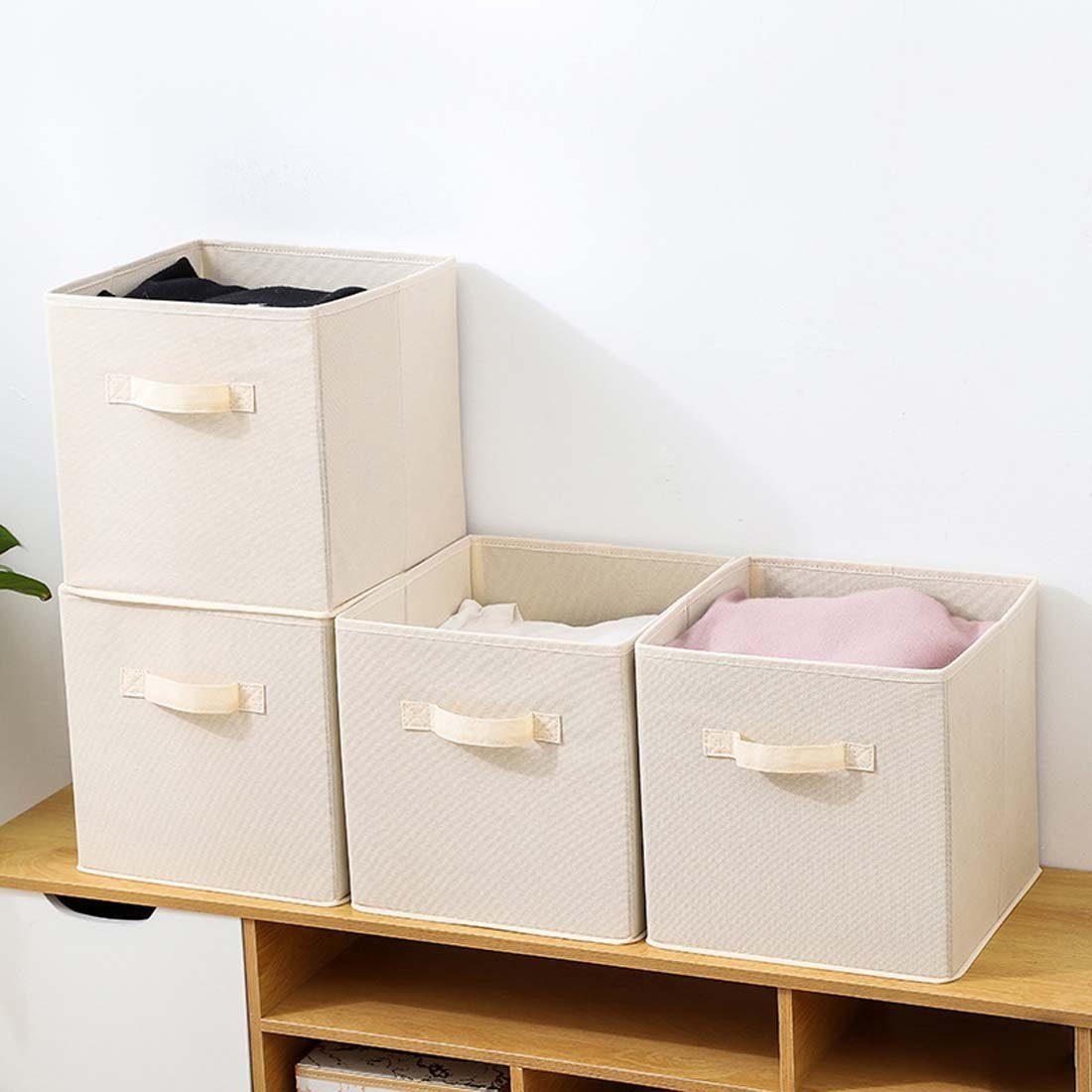 LENBEST Aufbewahrungsbox Aufbewahrungsbox 2er-Packung Aufbewahrungsbox  Faltbare27*27*28cm (2 St), Aufbewahrungswürfel, Faltbox, Organizer Box für  Spielzeug, Kleidung
