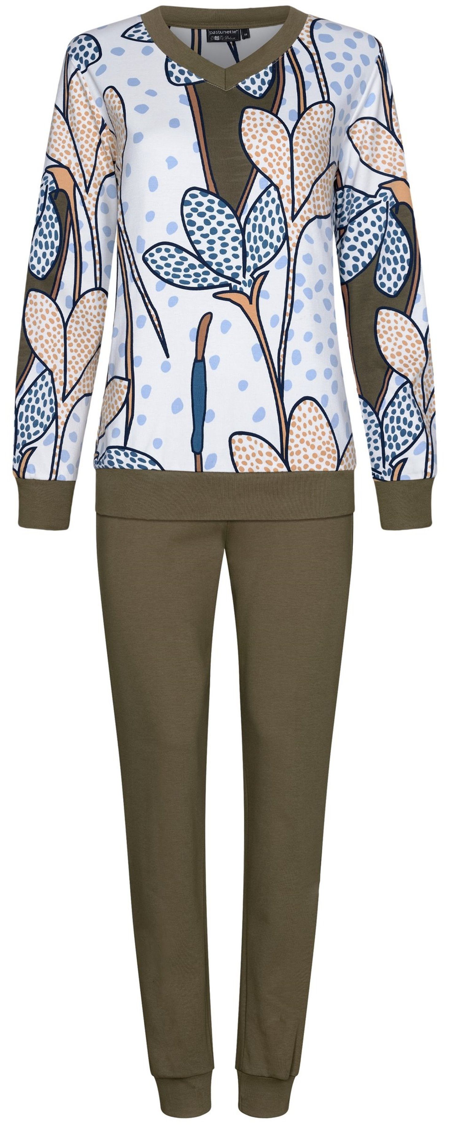 Pastunette Schlafanzug Damen Pyjama Interlock (2 tlg) Stylisches Design günstig online kaufen