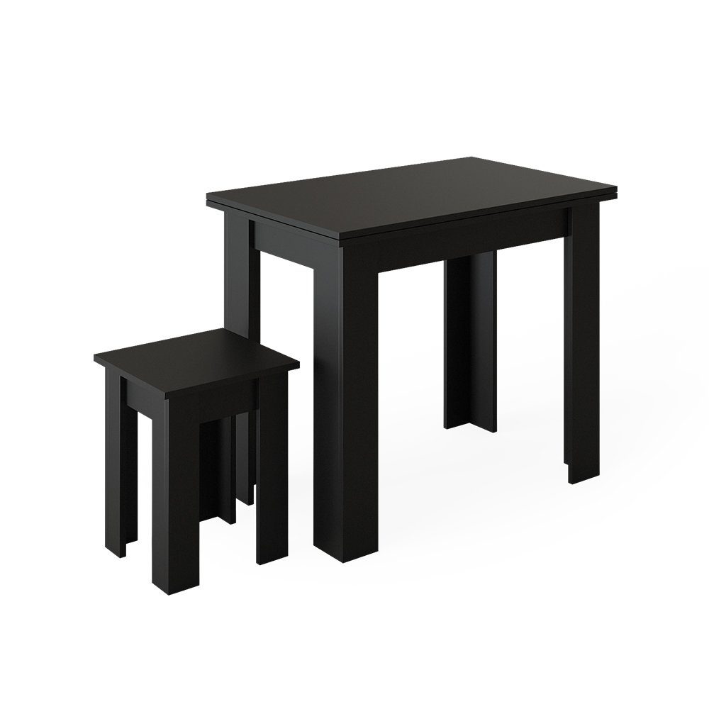 Vicco Sitzgruppe Roman, Schwarz, 90 x 60 cm