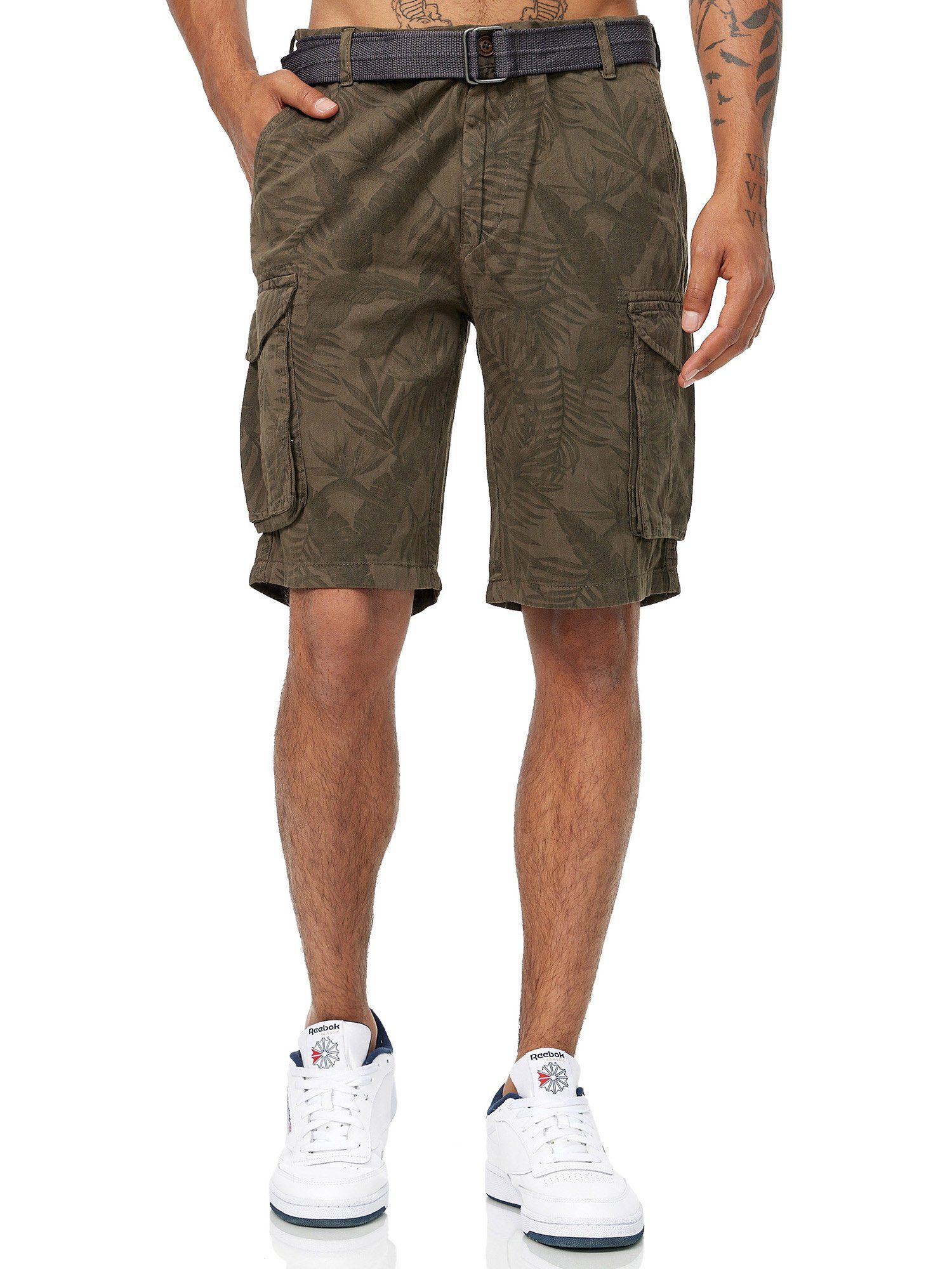 Tazzio Cargoshorts A201 Cargo Shorts inkl. abnehmbarem Gürtel
