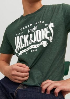 Jack & Jones Print-Shirt JJELOGO TEE SS O-NECK 1 COL MEL AW23 SN