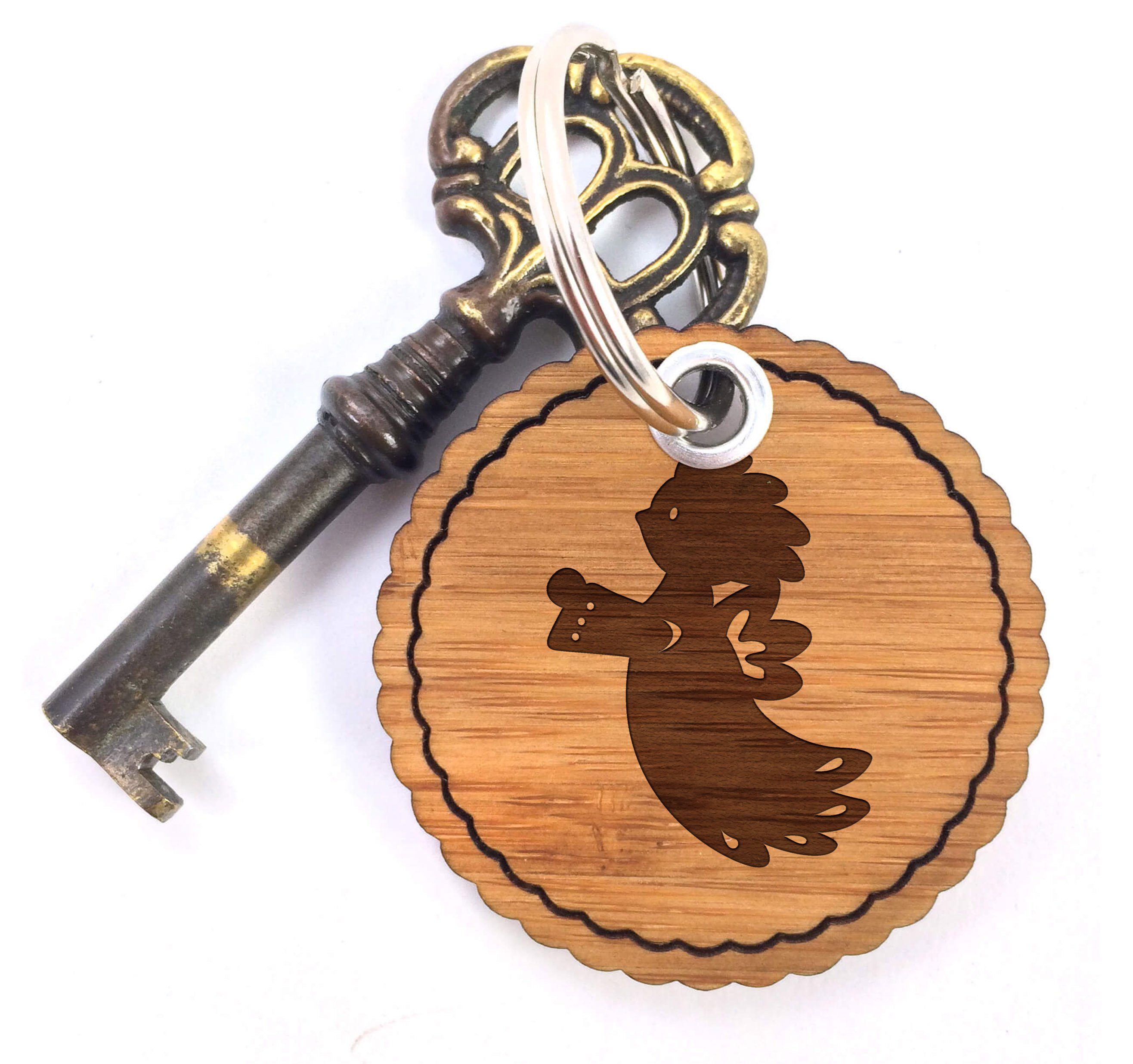 Mr. & Mrs. Panda Schlüsselanhänger Schutzengelchen - Geschenk, Anhänger, Schlüsselanhänger, Glücksbringer, Weihnachtsengel, Schlüsselband, Taschenanhänger (1-tlg)