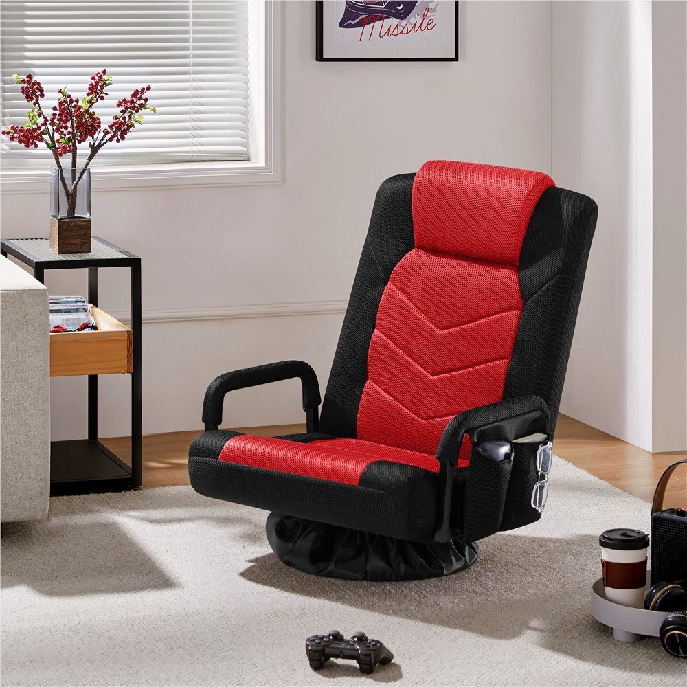 Yaheetech Gaming-Stuhl Bodenstuhl 360° Drehbar, Verstellbare Relaxstuhl Meditationsstuhl 360° Floor Chair Sitzsessel