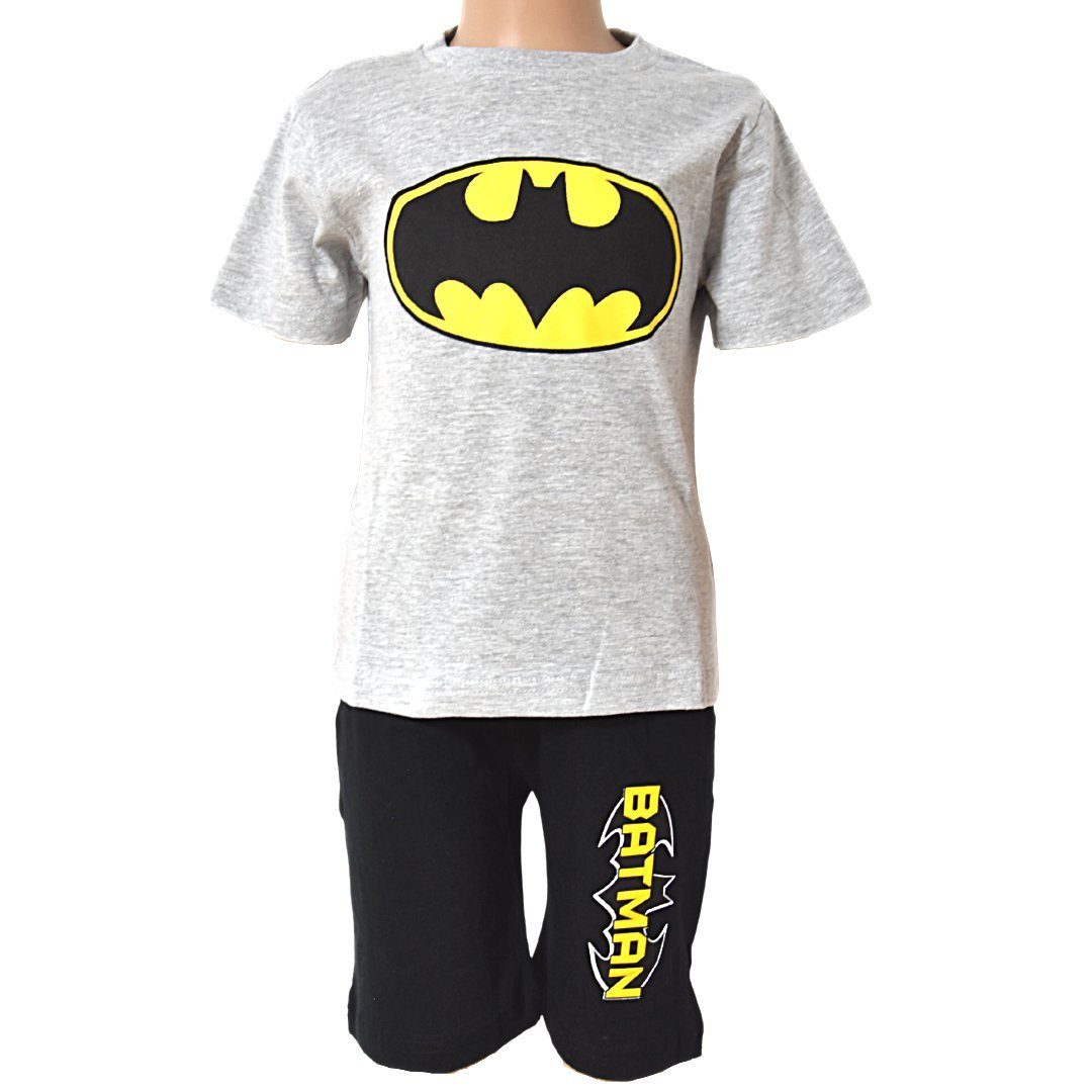 Batman Schlafanzug (2 tlg) Jungen Pyjama kurzarm Shorty Gr. 98-116 cm
