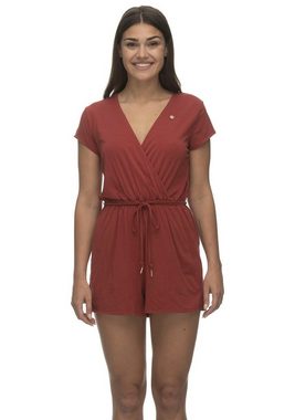 Ragwear Jumpsuit SHARNA Jersey-Overall in Wickeloptik und Bindebandgürtel