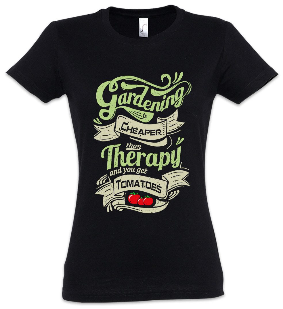 Print-Shirt Vintage Gardening Damen T-Shirt Vegetarian Vegetable Vegan Veganismus