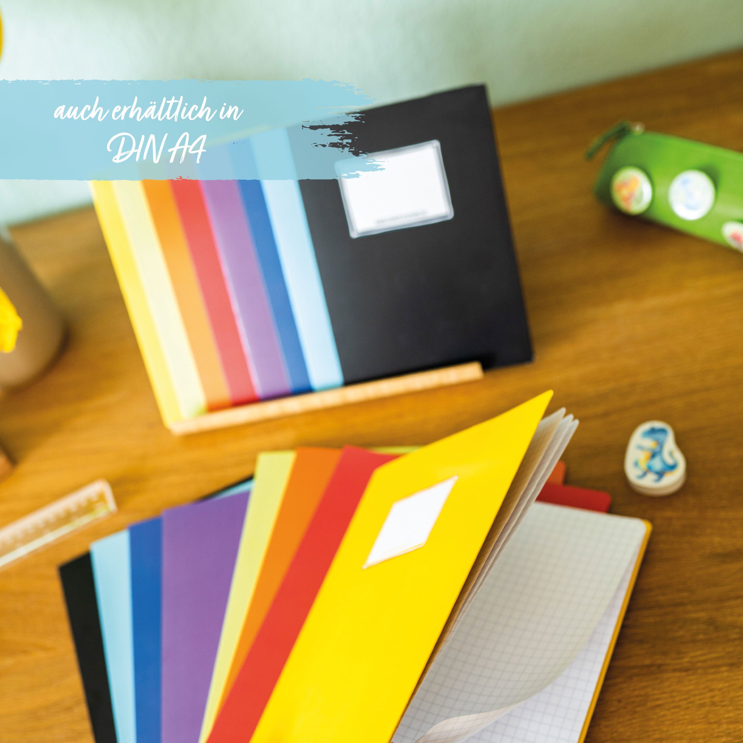 PAPIERDRACHEN Schulheft Papierheftumschläge DIN A5 - in tollen Designs - Schulanfang, aus stabilem 250g Papier – Bild 5 von 5