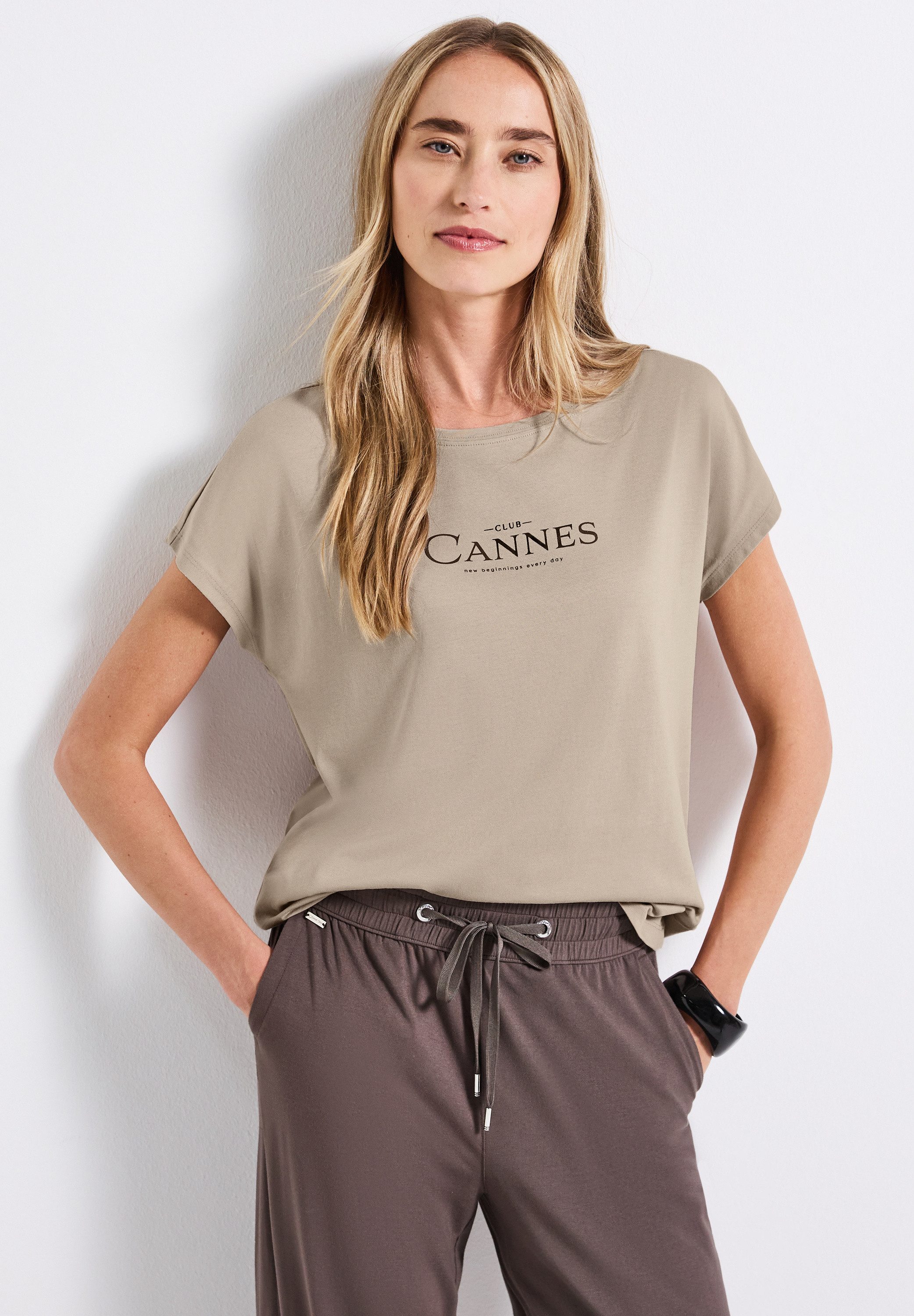 STREET ONE Shirttop mit Folien-Wording günstig online kaufen