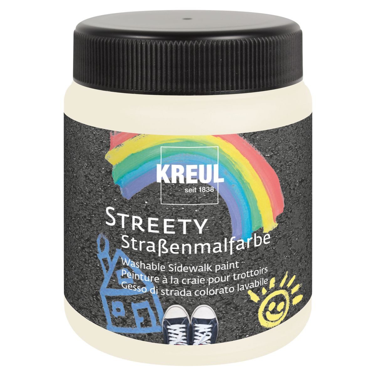 Kreidefarbe KREUL Straßenmalfarbe Streety wolkenweiß 200ml Dose