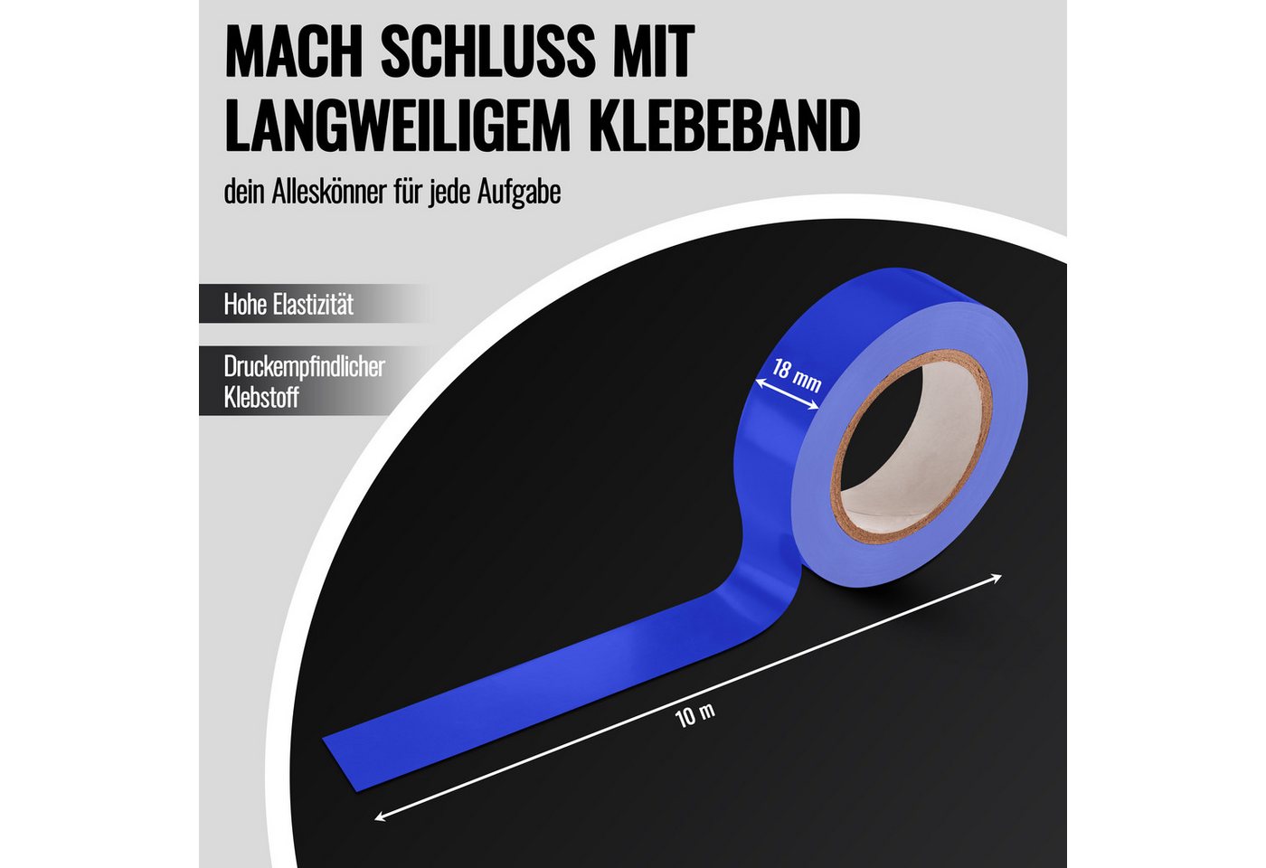 Thumbnail - Poppstar Dichtungsband 10m Universal Isolierband PVC, (10-St), Klebeband / Dichtungsband zur Isolation & Reparatur von E...