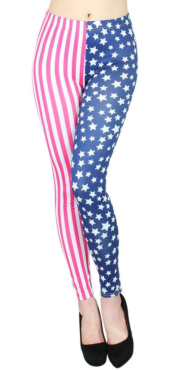 dy_mode Highwaist Leggings Damen Leggings Streifen günstig online kaufen