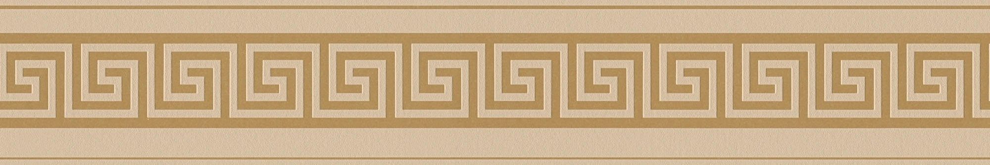 Bordüre A.S. strukturiert, Motiv, Geometrische Tapete Création 11, Bordüre Bordüre grafisch, geometrisch, Borders Only gold/goldfarben Metallic