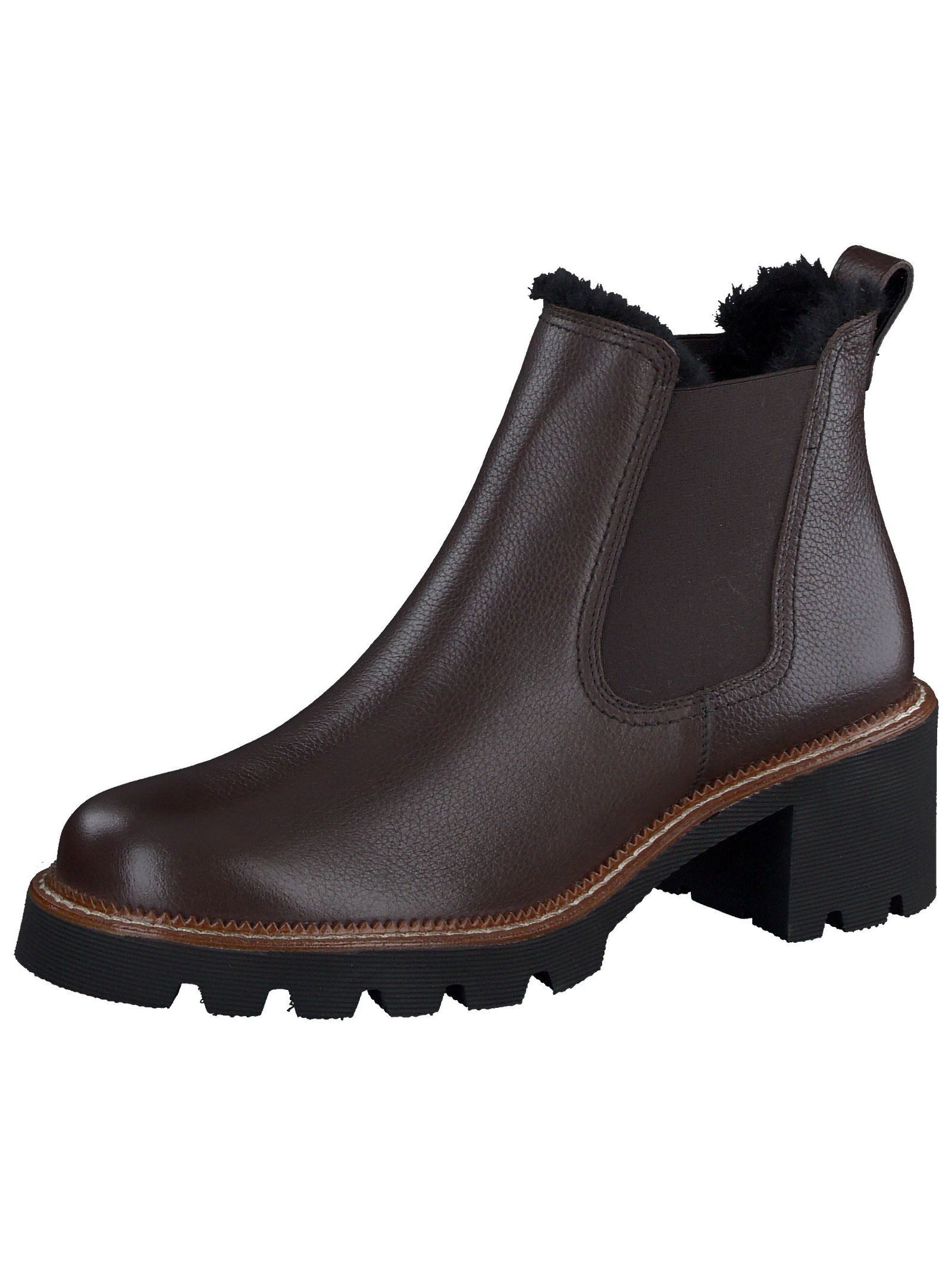 Stiefelette Leder/Textil Stiefelette